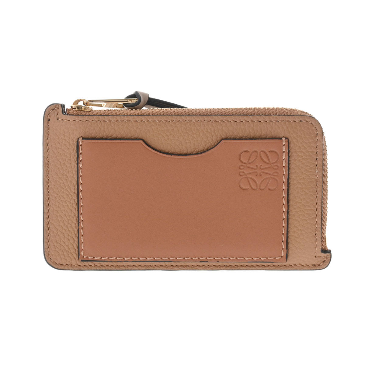 Loewe Wallet Card Holder Brown Grained Calfskin Case Loewe Wallet Card Holder Brown Grained Calfskin Case